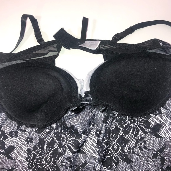 NWOT Adore Me Etelka Women’s Intimate Sleepwear Lingerie Black Lace Size Small - Picture 5 of 14